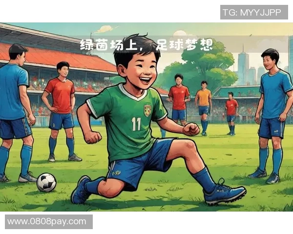 欢快足球赛场上的卡通英雄们与梦想的碰撞